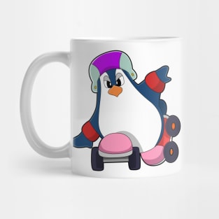 Penguin as Inline Skater with Inline Skates Mug